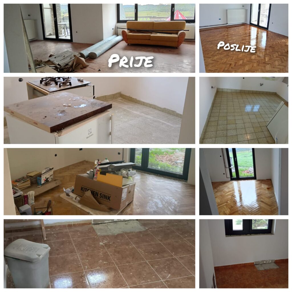 čišćenje poslije građevinskih radova