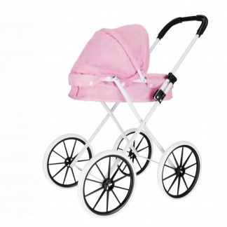 Kolica za bebe - roza, metalna 54 x 63 x 32 cm