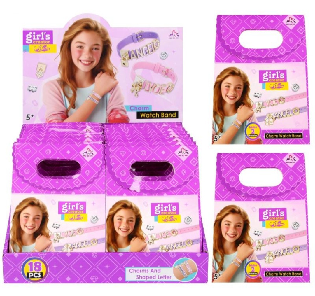 Set za izradu 2 narukvice sa slovima - 12 x 17 cm 18 kom ( 5+)